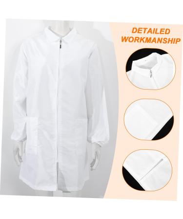 HONMEET Hairstylist Work Clothes Hair Stylist Smock Barber Smock Hairdresser Smock Hairdresser Workwear Pet Grooming Apron for Women Pet Grooming Work Clothes Nylon Polyester White - Buy Online on GoSupps.com