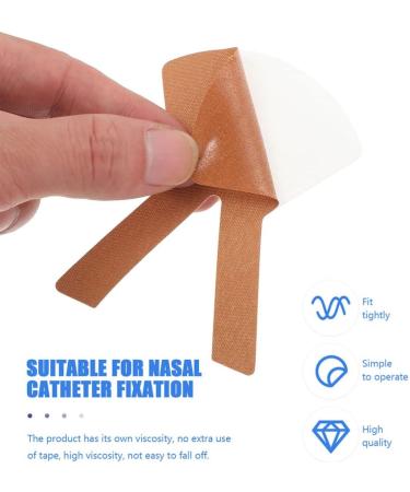 Healifty 10pcs Nasal Feeding Tube Adhesive Tape Sticker - Light Brown - Buy Online on GoSupps.com