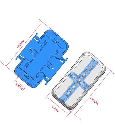 Adjustable Pill Splitter with Stainless Steel Blade | Quarter & Half Tablet Cutter for Easy Medication Dosing - Blue - Buy Online on GoSupps.com