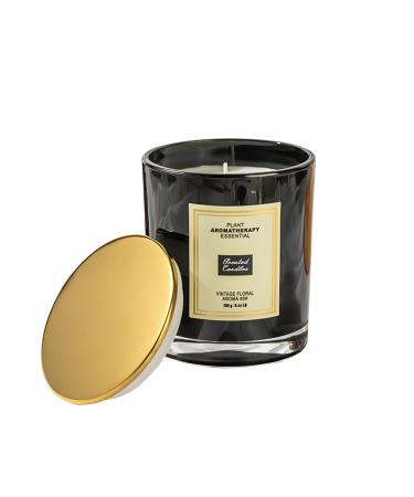 Natural Candles | Miss.Coco Candle | Essential Oils and 100% Pure Soy Wax Candle | 100% Cotton Lead-Free Wick - Luxury Air Freshening Jar Candles - Perfect Home Decor |Glass Cup Candle Black