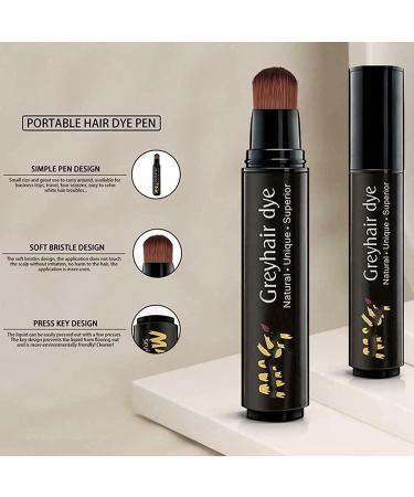 Disposable Coloring Agent To Cover Gray Hair No-Wash Complementary Color Pen Semi-permanent Root Hair Coloring Disposable Hair Dye Stick Hair Root Touch Up Hair Dye Pen for Home 20ml (Dark Brown) - Buy Online on GoSupps.com