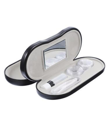 JECOMPRIS Double -lodging glasses case PU decorative glasses case Small contact holder Explangable glasses case picture frame travel kit container contact lens container camouflage 15.7x7.4x4cm