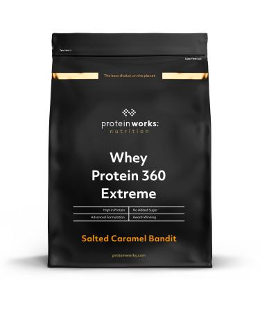 THE PROTEIN WORKS - Whey Protein 360 Extreme | Premium Whey Shake | Protein Intake | Premium Protein | 34 Servings | Salted Caramel | 1.2kg