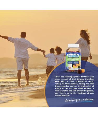 VITALDIN Multivitamin Gummies Food Supplement for Men and Women Adults 11 Vitamins and Minerals 70 Gums (for 1 month) Fruit Flavor Vitality & Immunity Gluten Free - Buy Online on GoSupps.com