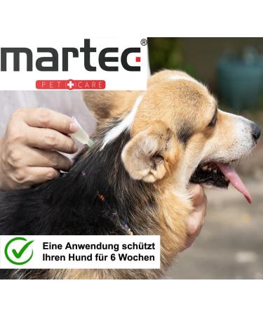 Martec Pet Care Spot On for Dogs (1-15 kg) - Plant-Based Flea Tick & Lice Treatment for 18 Weeks - Buy Online on GoSupps.com