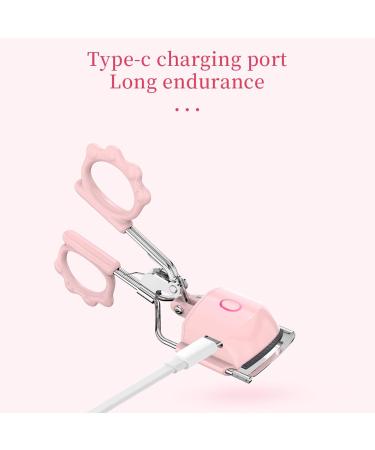 Heated Eyelash Curler Rechargeable Dual Temperature Heated Eyelash Curler Curls Quickly Type C Charging Portable Eyelash Curler Tool (#2) - Buy Online on GoSupps.com