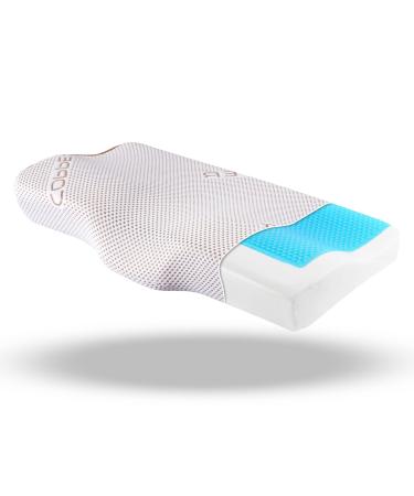 Threads for Bed Orthopedic Memory Foam neck support pillow pillow with cool gel ergonomic hi-low sleeping pillow with a washbar hypoallergen cover 12 cm to 6 cm slope for support gel 60l x 36w x 11/6h