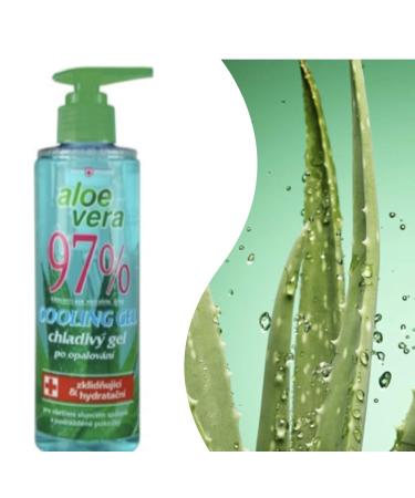 Aloe Vera Gel 97% - Cool & Regenerating After Sun Care for Wounds Bites and Burns - Soothing Relief for After Shave | Shop Internationally! - Buy Online on GoSupps.com