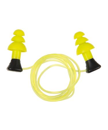 ULTRX Tethered Silicone Ear Plugs 3-Pairs Yellow