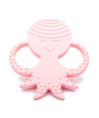 Baby Teething Toys by Sisilia | 100% BPA Free Silicone Teething Toys for Babies | CPSIA Compliant Teething Toys | Octopus (Pink)