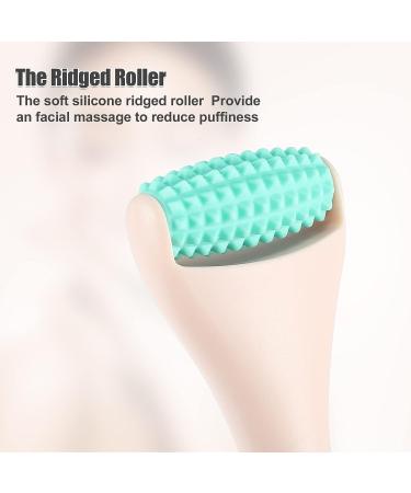 VOCOSTE Silicone Face Roller for Women | Facial Massage Tool to Relieve Stress, Remove Wrinkles & Puffiness - Green - Buy Online on GoSupps.com