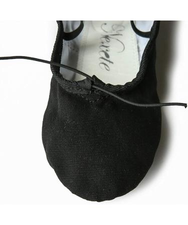 Nexete Men's Split-Sole Canvas Ballet Dance Yoga Gymnastics Shoes Slipper 9 Black - Buy Online on GoSupps.com