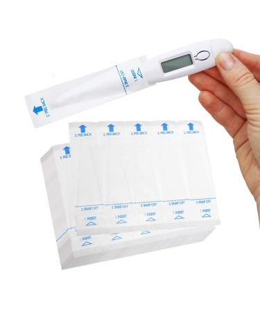 New 100 Disposable Thermometer Probe Tip Covers for Oral or Rectal Use - Sleeve for Digital or Traditional Thermometers - for Baby  Adults and Kids