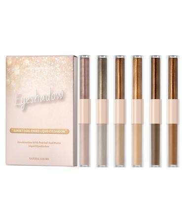 Set de Fard Paupi res Liquide - 6 Pi ces Double Extr mit Tenue Longue Imperm able Maquillage Des Yeux Et Liquide | Pour Voyage F te Travail Banquet Occasions Sp ciales Mariage Dames
