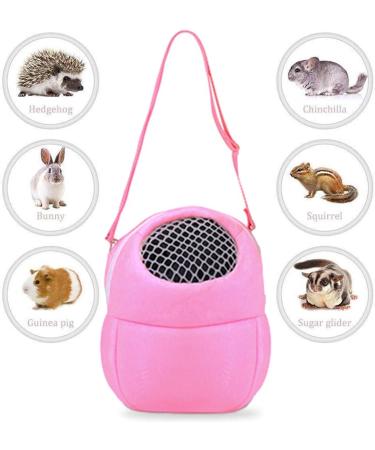 Hamster Backpack Carrier | Three Size Pet Dog Carrier Bags Pink Green Blue Portable Bag Hedgehog Hamster Breathable Shoulder Bags Uwariloy Large Pink - Buy Online on GoSupps.com