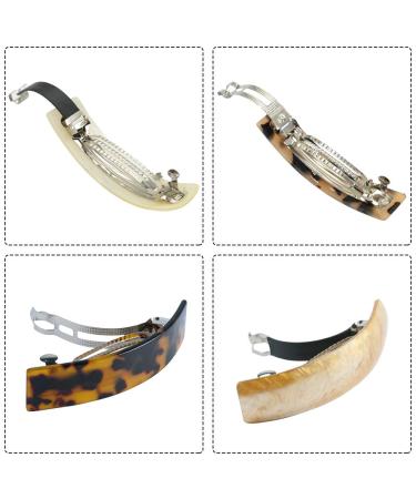6 Pack Large Hair Barrettes for Women - Tortoise Design - Retro French Style Clips for Thick & Thin Hair - Buy Online on GoSupps.com