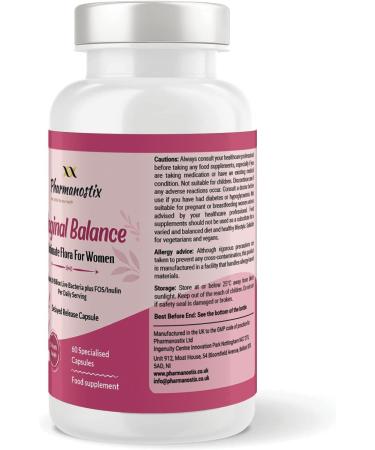 Vaginal Balance 60 Capsules | 10 Billion CFU | Intimate Flora & UTI Support for Women | UK - Buy Online on GoSupps.com