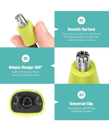 Buy 2-Piece Nasal Hair Trimmer Replacement Heads - Compatible with Philips QP2530 QP2630/30 QP2830 QP2734 QP2824/30 - Perfect for Men - Buy Online on GoSupps.com
