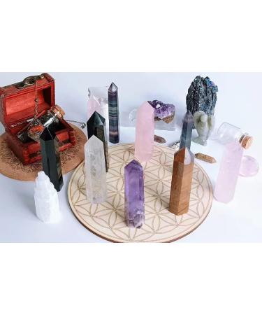 Xiannvxi Selenite Crystal Towers - Hexagonal Energy Stones for Meditation (9-10cm) - Natural Gemstone Rods - Buy Online on GoSupps.com