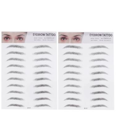 FRCOLOR 2pcs 3d Eyebrow Stickers Eye Brow Shaping Kit Stick-on Eyebrow Makeup Tools Artificial Man