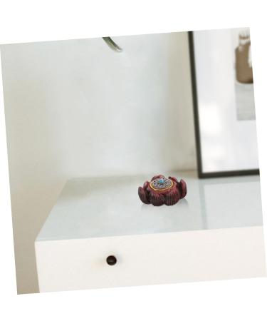 Ultechnovo Handmade Wooden Ball - Lotus Figure Desktop Decor | Miniature Carved Ornament for Home & Office | 3.2x2.7cm Solotus Charm - Buy Online on GoSupps.com