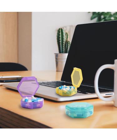 Buy 8 Pack Small Pill Organizer - Travel Pill Box Portable BPA Free Mini Case for Pills Medications & Vitamins - Vivid Colors - International Shipping Available - Buy Online on GoSupps.com