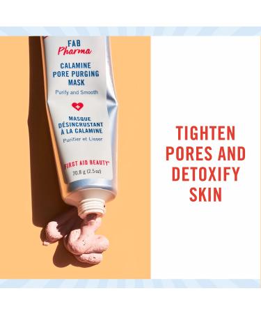 First Aid Beauty Calamine Pore Purging Mask 2.5 oz - Detoxifying Face Mask with Kaolin Clay, Bentonite Clay, and Salicylic Acid - Buy Online on GoSupps.com