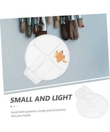 STOBOK 2pcs Nail Art Palette Set - Clear Makeup Mixing Tools for Nail Art Acrylic & Foundation - Professional Stainless Steel Nail File & Handles - Buy Online on GoSupps.com