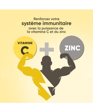 Vitamin C 1000mg + Zinc Bisglycinate For Fatigue Adult Immune System & Skin (EFSA) - Vit C Ascorbic Acid (Antiox - Buy Online on GoSupps.com