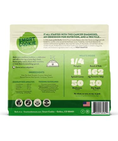 Smart Cookie Natural Dog Food Toppers - Freeze Dried Salmon, Beef, Veggie & Egg Flavors - 15oz Bag - Made in USA - 30 Day Supply - Buy Online on GoSupps.com