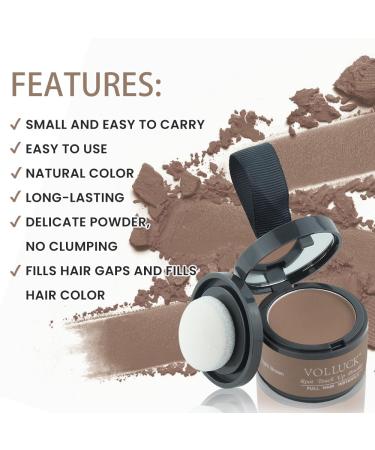 Full-Look Base Powder - Waterproof Hair Styling Powder for Volume & Hairline Concealment - 4g Light Brown - Suitable for Men & Women - International Shipping - Buy Online on GoSupps.com