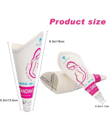 30 Count Disposable Female Urination Device - Stand and Pee in Unfriendly Toilets - Urinary Funnel - 3 Packs of 10 - Buy Online on GoSupps.com