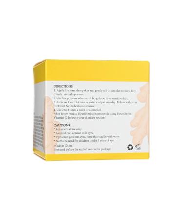 NEUTRIHERBS Turmeric Face Scrub | Exfoliating Vitamin C Scrub Cream for Smooth & Bright Skin - 1.76oz - Buy Online on GoSupps.com