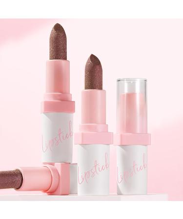 Metallic Dark Brown Lipstick Liner Set - Long Lasting Glitter Diamond Lip Color | Full Coverage Non-Stick Makeup for Women - Buy Online on GoSupps.com