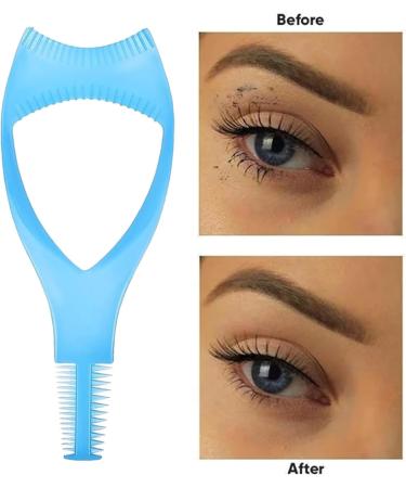 AEZON Lashes Applicator Tool Eyelashes Tools Mascara Shield Applicator Guard Lash Mascara Shield Guard Comb Protector Eyelid Eyelash Brush Tool & False for Natural Look Blue - Buy Online on GoSupps.com
