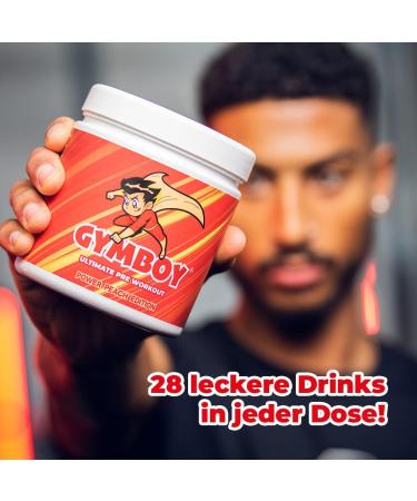 Buy GYMBOY GYMBUNDLE | Ultimate Pre Workout Power Peach Edition 392g + Pro Shaker Red | Boost Your Workout Energy - Buy Online on GoSupps.com