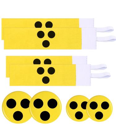 Blind badge armband set 4 pieces of the blind 4 pieces of blind tie for arm for arm blind flap blind plaque for blind visually impaired help gift