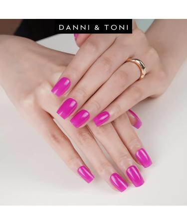DANNI & TONI Gel Nail Wraps Set - Pop of Purple Salon-Quality Stickers | Soft Semi-Cured Self-Adhesive Strips for Manicure - Buy Online on GoSupps.com