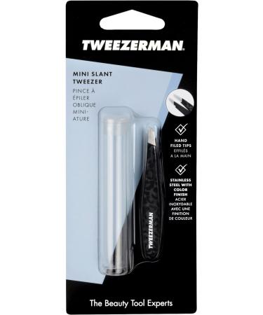 Tweezerman Black Leopard Mini Slant Tweezer - Precision Stainless Steel - Buy Online on GoSupps.com