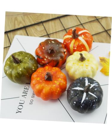 ABOOFAN 18 Pcs Statue Decor Flash Suit Artificial Mini Pumpkins Halloween Decor Painted Pumpkins Cat Jack o Lantern Pumkin Figure Pumpkin Decor Miniture Decoration Fake Fruit Set - Buy Online on GoSupps.com