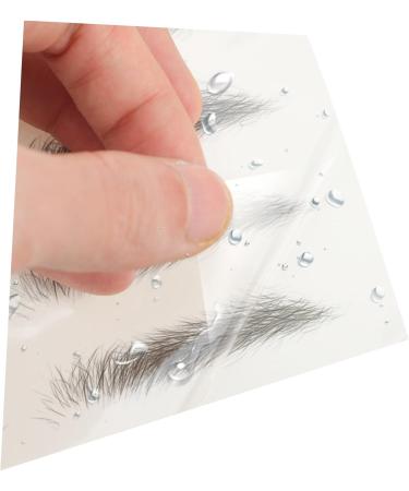 Mipcase False Eyebrows 12pcs Eyebrow Stickers 3d Stickers Hair Like Eyebrows Brown Temporary Brow Tattoos Eyebrow Trimming - Buy Online on GoSupps.com