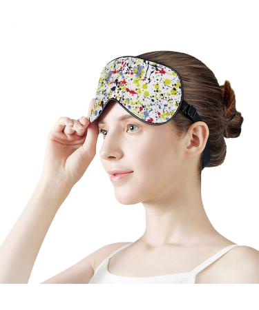 Adjustable Paint Stains & Splashes Sleep Mask for Women | Comfortable Eye Shades with Elastic Strap - Buy Online on GoSupps.com