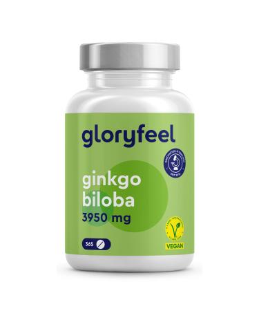 Ginkgo Biloba 3950mg - 365 tablets high -dose - with flavonoglycosides + terpenlactone & ginkgosic acid -free - 50: 1 extract - laboratory test vegan and without additives in Germany - Buy Online on GoSupps.com