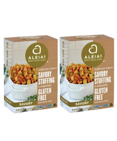 ALEIA'S BEST. TASTE. EVER. Savory Stuffing Mix - 10oz/2 Pack  Authentic Taste, Classic Stuffing for Gluten Free Recipes, Certified Gluten Free, Non-GMO, Corn Free, Soy Free, Dairy Free, Low Sodium