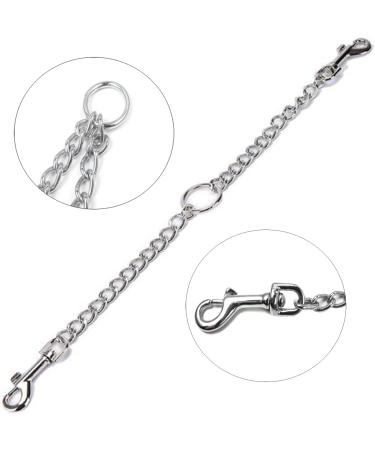 LERTREEUK Double Dog Leash | Stainless Steel 2-Way Chain Coupler | 60cm Double Leash for Dogs - International Shipping Available - Buy Online on GoSupps.com