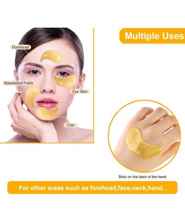 10 Pairs Premium Crystal 24K Gold Powder Gel Collagen Eye Mask Eye Treatment Masks for Women and Men Moisturiser Anti Aging Anti Wrinkle Remove Eye Bags Dark Circles Puffy Eyes - Buy Online on GoSupps.com