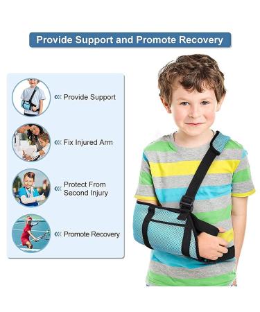 Kids Arm Sling Support - Adjustable Shoulder Immobilizer for Children Under 6 | Toddler Arm Injury Recovery with Storage Pockets - Buy Online on GoSupps.com