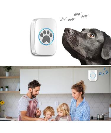 Wireless Dog Doorbell & Buzzer - Waterproof 300m Range 60 Ringtones Adjustable Volume - Smart LED Flash - 1 Transmitter + 1 Receiver - Buy Online on GoSupps.com