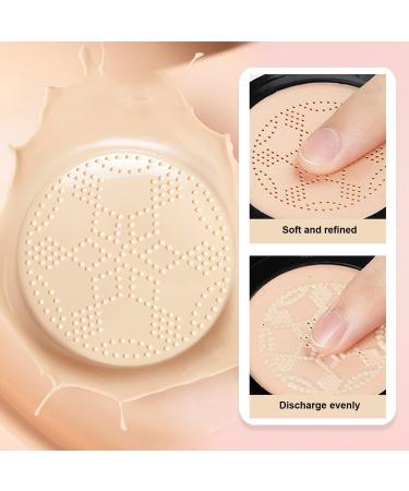 Wonderninelife Beauty Cream Beauty Linasi Veze Clear Cover Beauty Cream Beauty Cream Foundation Mushroom Head Air Cushion CC Cream for All skin (Ivory White+Nature) - Buy Online on GoSupps.com