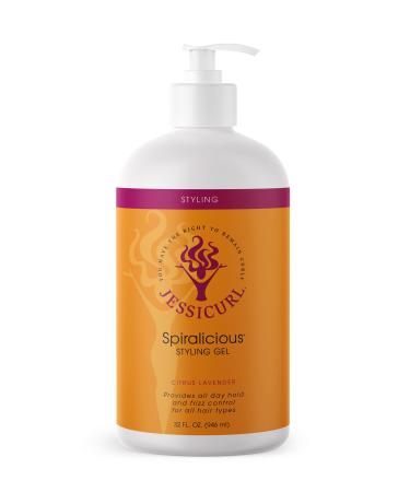 Jessicurl  Spiralicious Gel  32 Fl oz. Curl Defining  Curly Hair Products  Hair Gel for Curly Hair and Frizz Control  for all hair types Citrus Lavender 32 Fl Oz (Pack of 1)